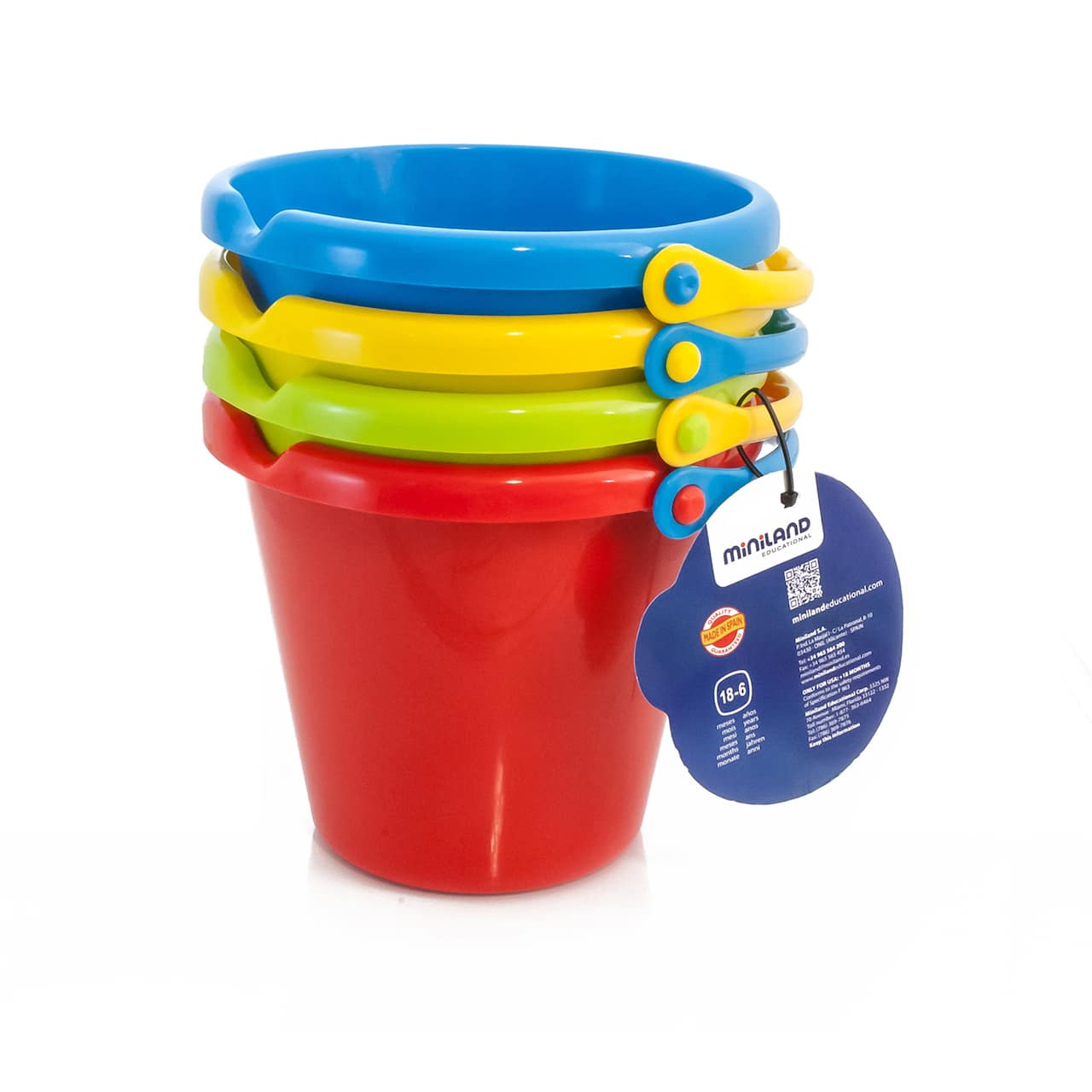 6 Packs: 4 ct. (24 total) Miniland Educational Buckets